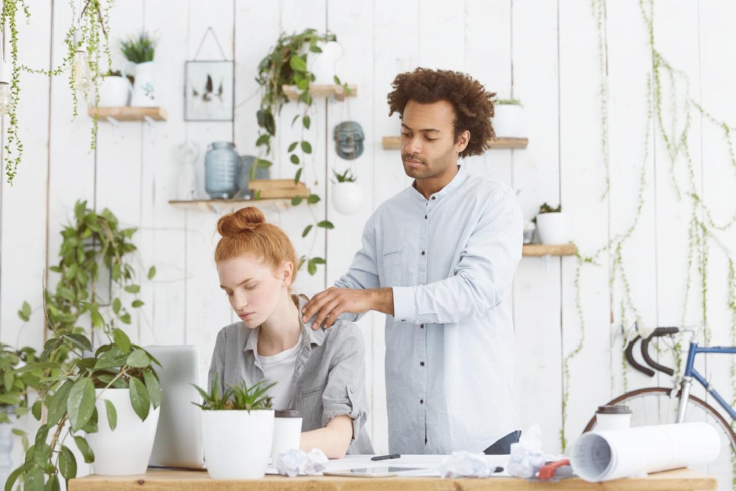 Equipo de falorentine trabajando en análisis financiero colaborativo